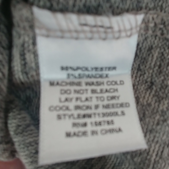 NWT Above and Beyond Gray Lightweight Long Sleeve Hoops Shirt Top Size XL - Picture 6 of 7